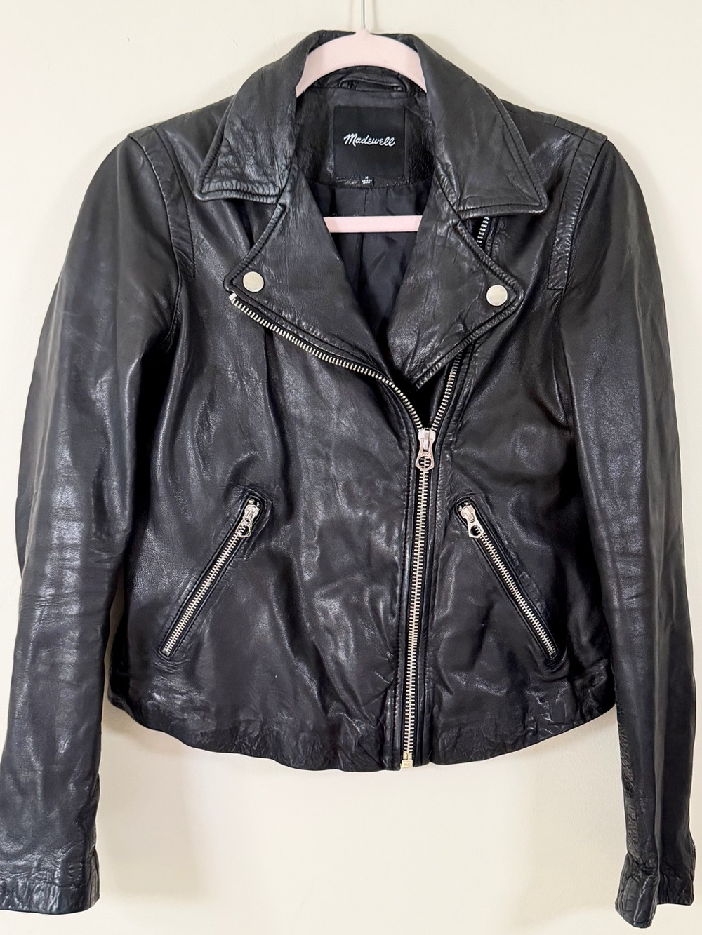 Madewell Black Leather Moto Jacket